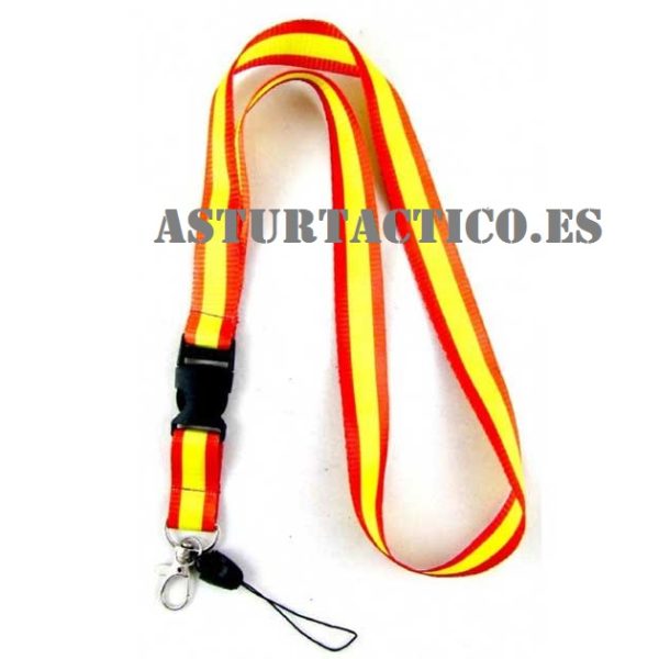 LANYARD / LLAVERO PARA EL CUELLO DE BANDERA DE ESPAÑA