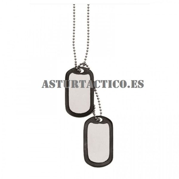 CHAPAS IDENTIFICATIVAS CON GOMA Y CADENA