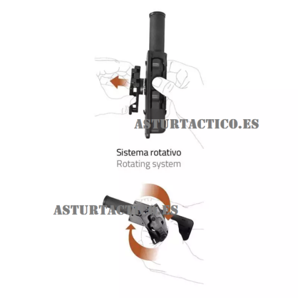 PORTA LINTERNA ROTATORIA VEGA HOLSTER 8VP60 - Imagen 2