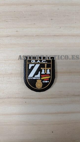 PARCHE G.A.C Z POLICIA NACIONAL OVIEDO 3X3,5CM PVC