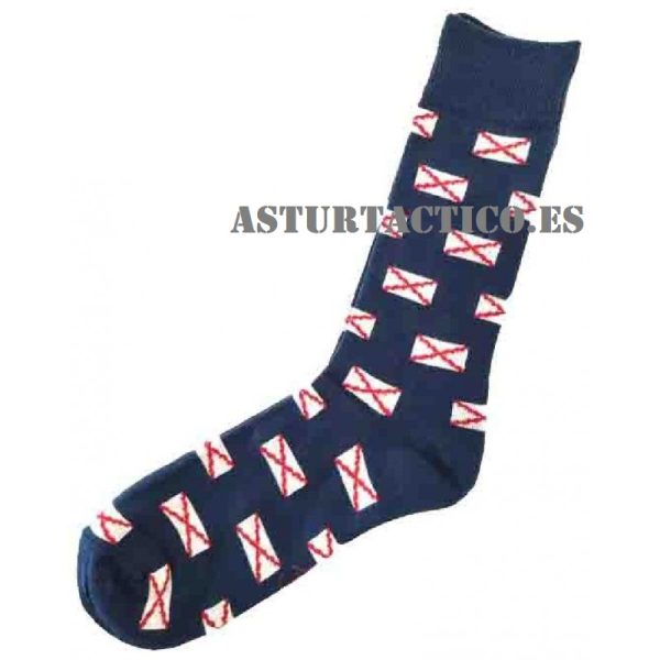 CALCETIN BANDERA CRUZ DE BORGOÑA (AZUL OSCURO)