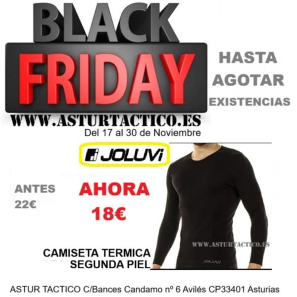 BLACK FRIDAY CAMISETA TERMICA MANGA LARGA JOLUVI